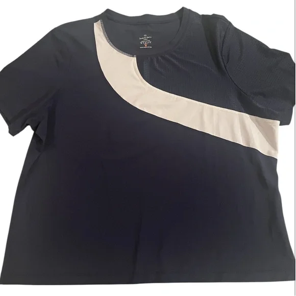 SWEATY BETTY Score Gym T-Shirt Navy with White XL - Picture 4 of 8